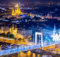 エルジェーベト橋とブダペストの夜景
