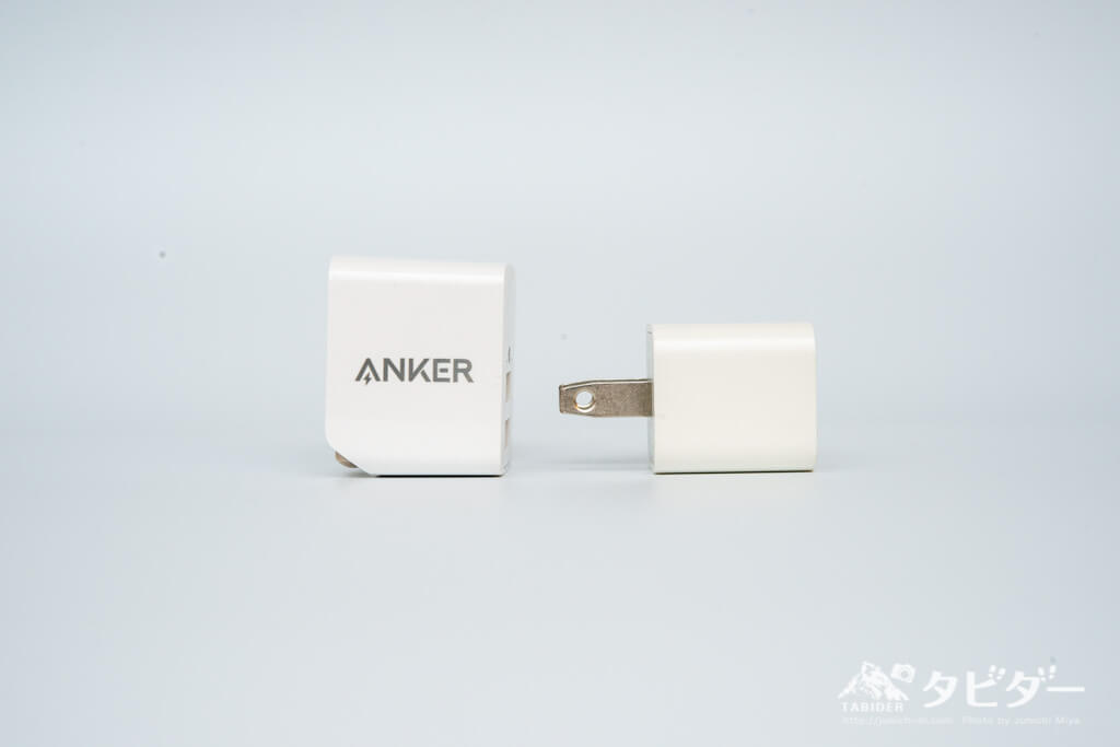 Anker PowerPort miniとiPhone純正充電アダプタと比較